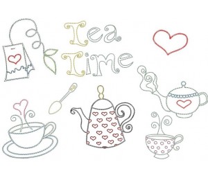 ITH - Mug Rugs - Tea Party